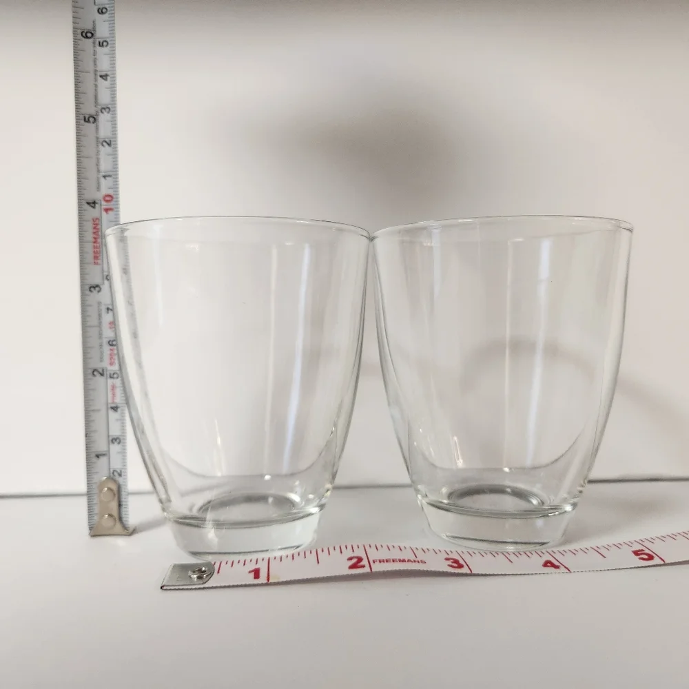 Set of 2 Clear Glass Votives